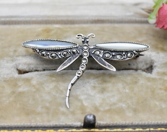 トンボアールヌーボースターリングシルバーブローチ - Etsy 日本