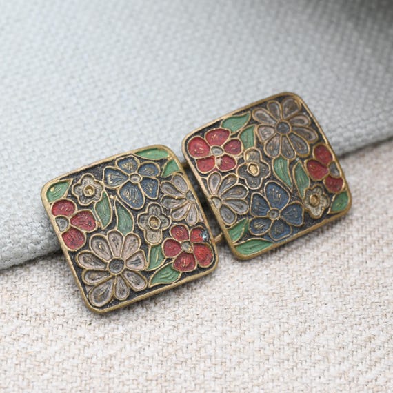 Colorful Flower Enamel Flower Metal Belt Jenny Krauss | Wildflowers Belt main image 3