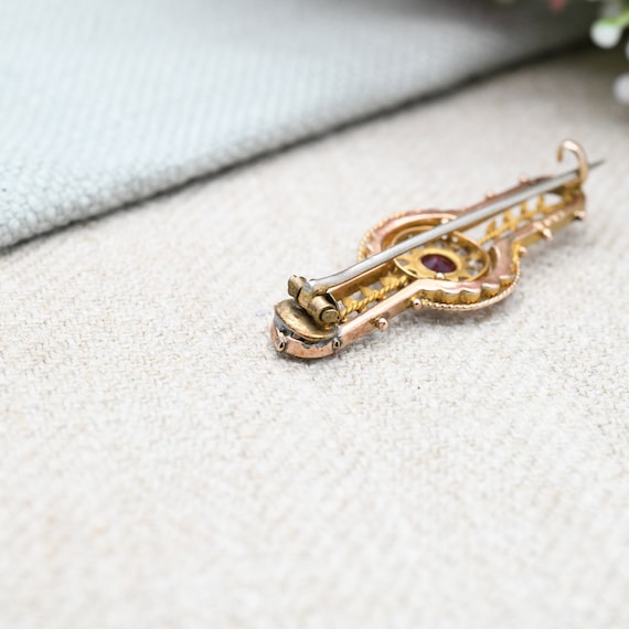 Antique Victorian 9ct Gold Garnet Topped Doublet … - image 8