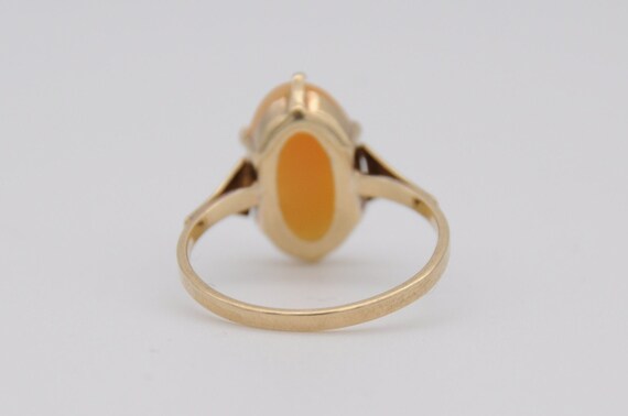 Vintage 9ct Gold Cameo Ring - Statement / Gift / … - image 5
