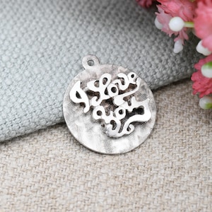 Colgante vintage de plata de ley con la frase "Te amo" y letras en 3D: bonito regalo para San Valentín, collar con una declaración de amor, joyería sentimental