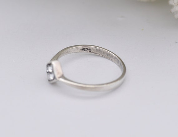 Silver CZ Diamond Shape Ring - 925 Sterling Silve… - image 6