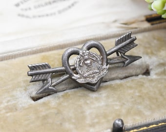 Antique Sterling Silver Middlesex Regiment Sweetheart Brooch