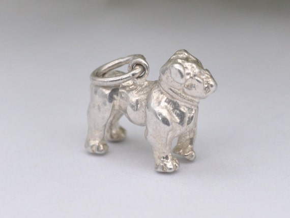 Sterling silver bulldog charm clearance