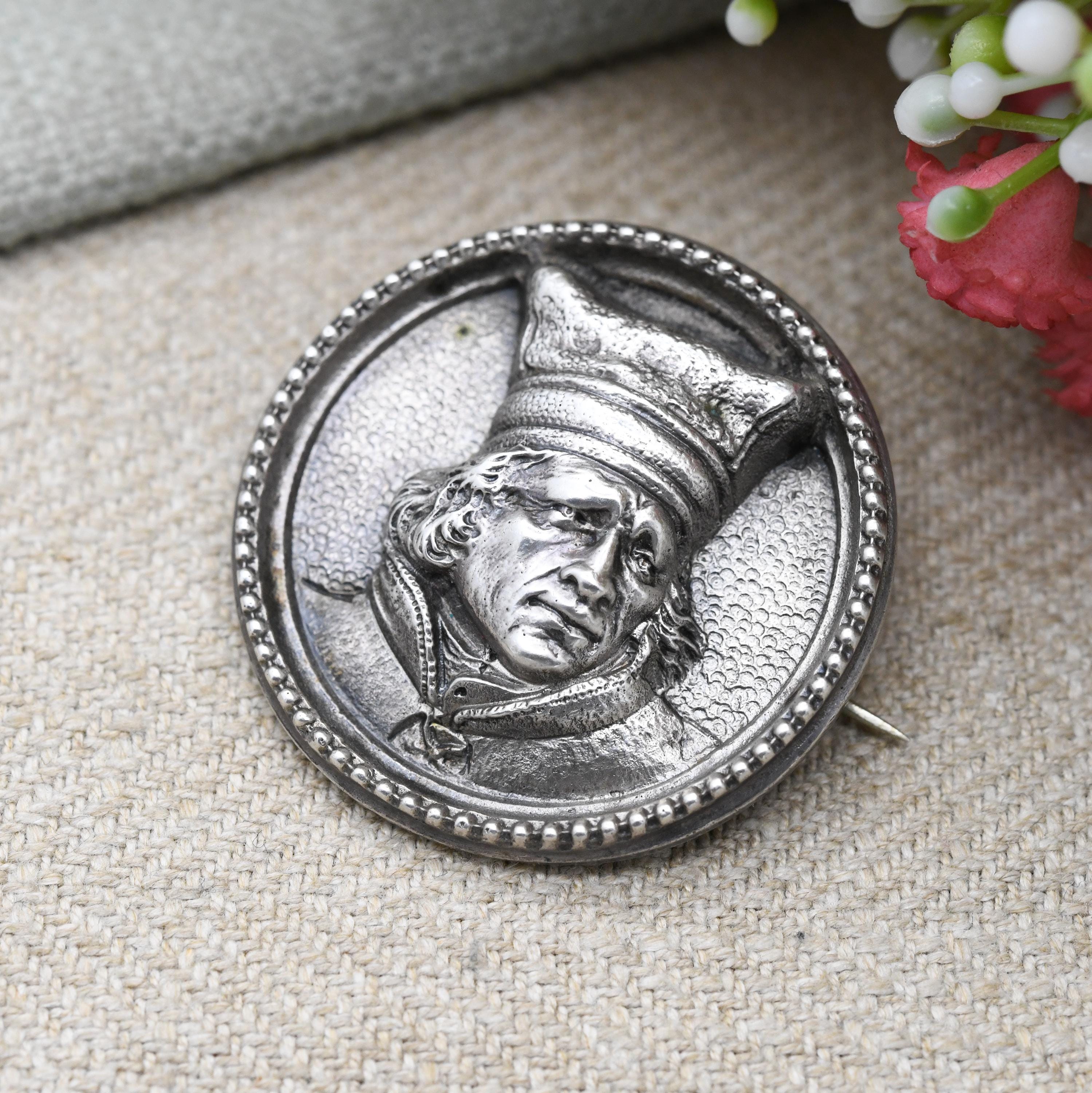 Vintage European Silver Medieval Man Brooch by H. Møller Trondhjem ...