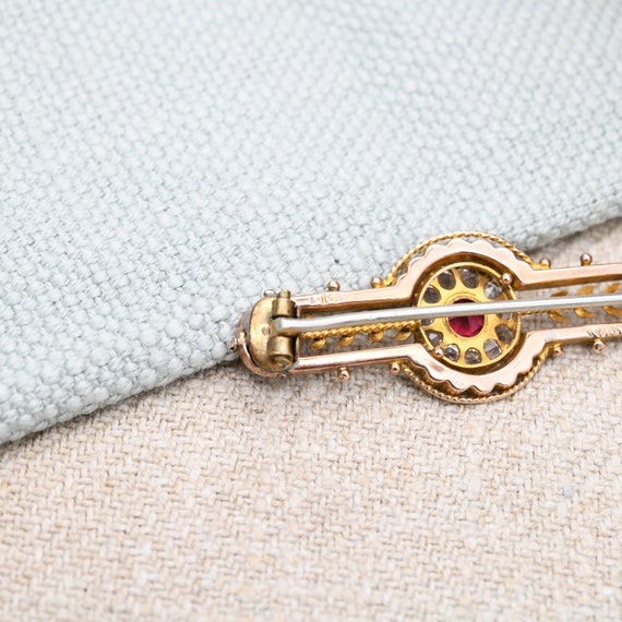 Antique Victorian 9ct Gold Garnet Topped Doublet … - image 9