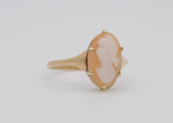 Vintage 9ct Gold Cameo Ring - Statement / Gift / … - image 1