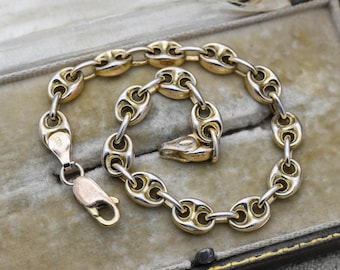 パフィーマリナーリンクブレスレット、ヴィンテージスターリング