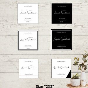 Easy Candle Label template| Editable candle labels| Minimalist candle label| Modern  Label template| CANVA label template| 24  template