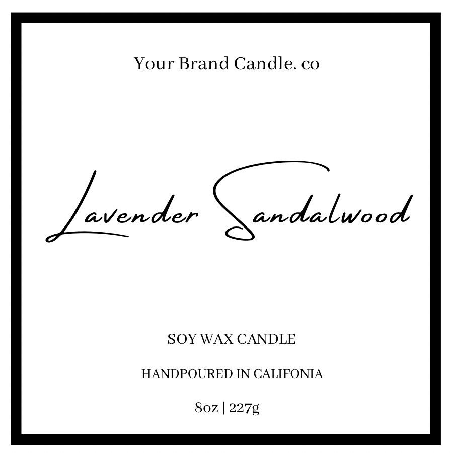 Easy Candle Label Template Editable Candle Labels Minimalist Candle
