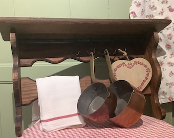 Macetero de madera vintage francés: decoración de cocina rústica
