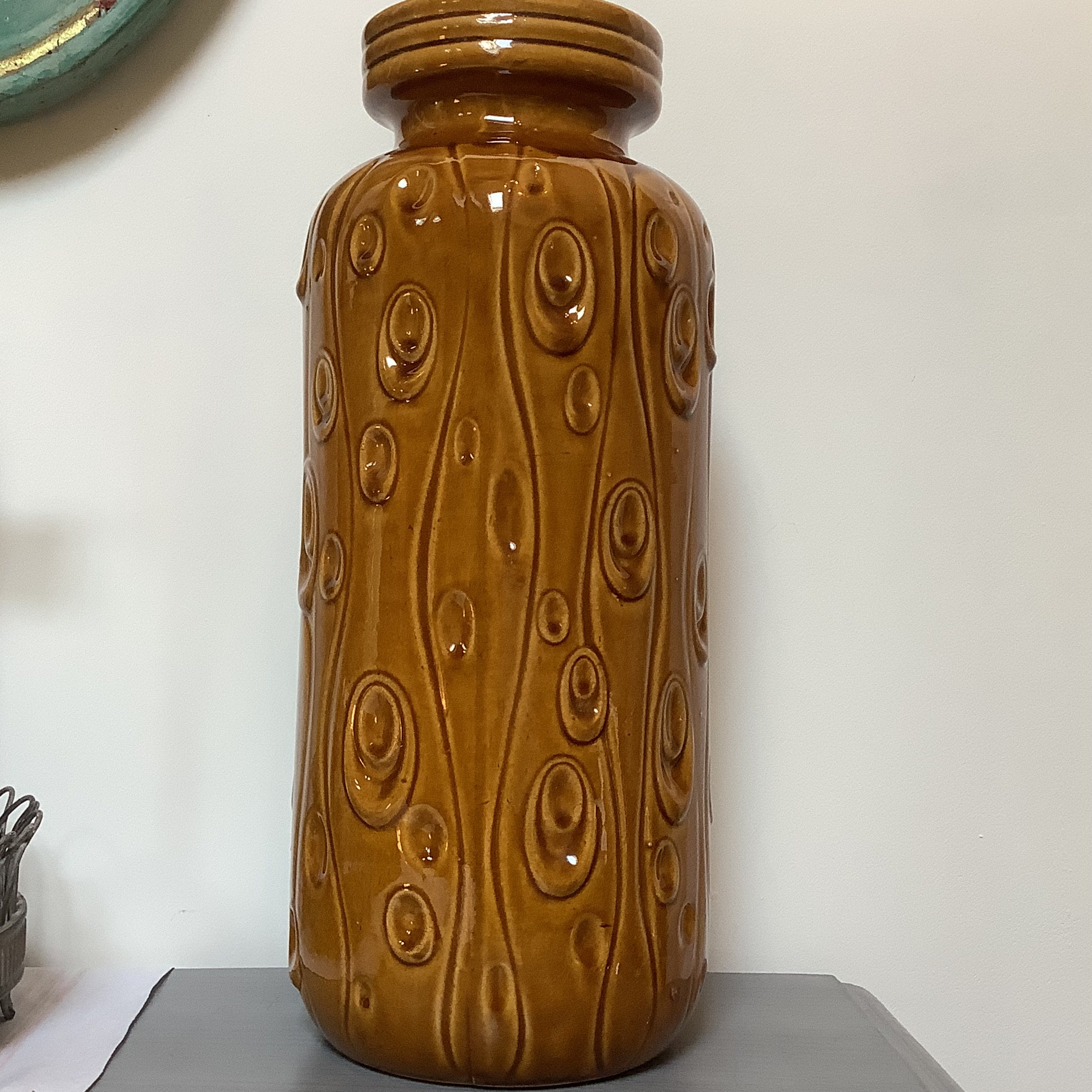 Vaso da terra Scheurich West Germany: Vintage Mid Century Koralle 288-40
