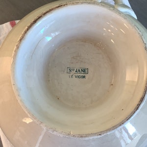 Antik fransk järnstensterrin, Transferware, fransk dekor, dukning bild 6