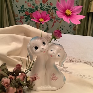 ヴィンテージ キッチュ ジャパン キティ 花瓶、1950 年代の日本の猫の置物、コレクター向け陶器