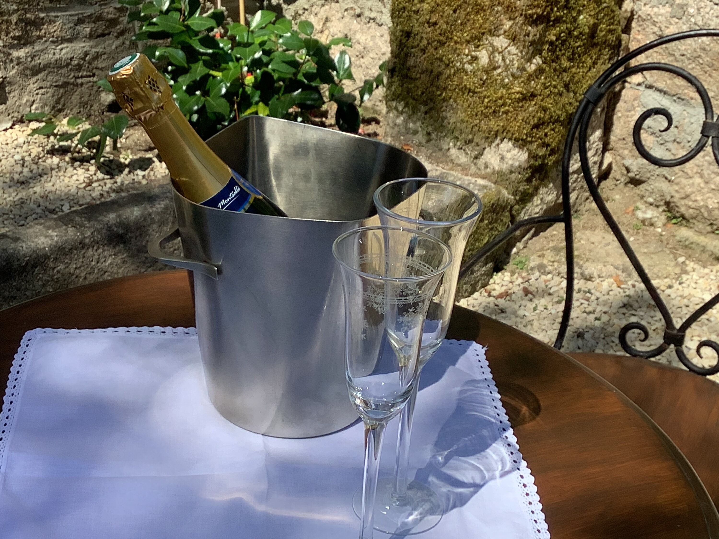 Seau à Champagne LETANG REMY Sur Pied - Inox - Art De La Table - Fabriqué En France