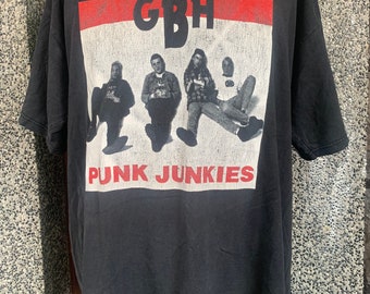 GBH ヴィンテージ バンドTシャツ GBH ヴィンテージ 1980年代 パンクロック フライヤー Tシャツ - Etsy 日本