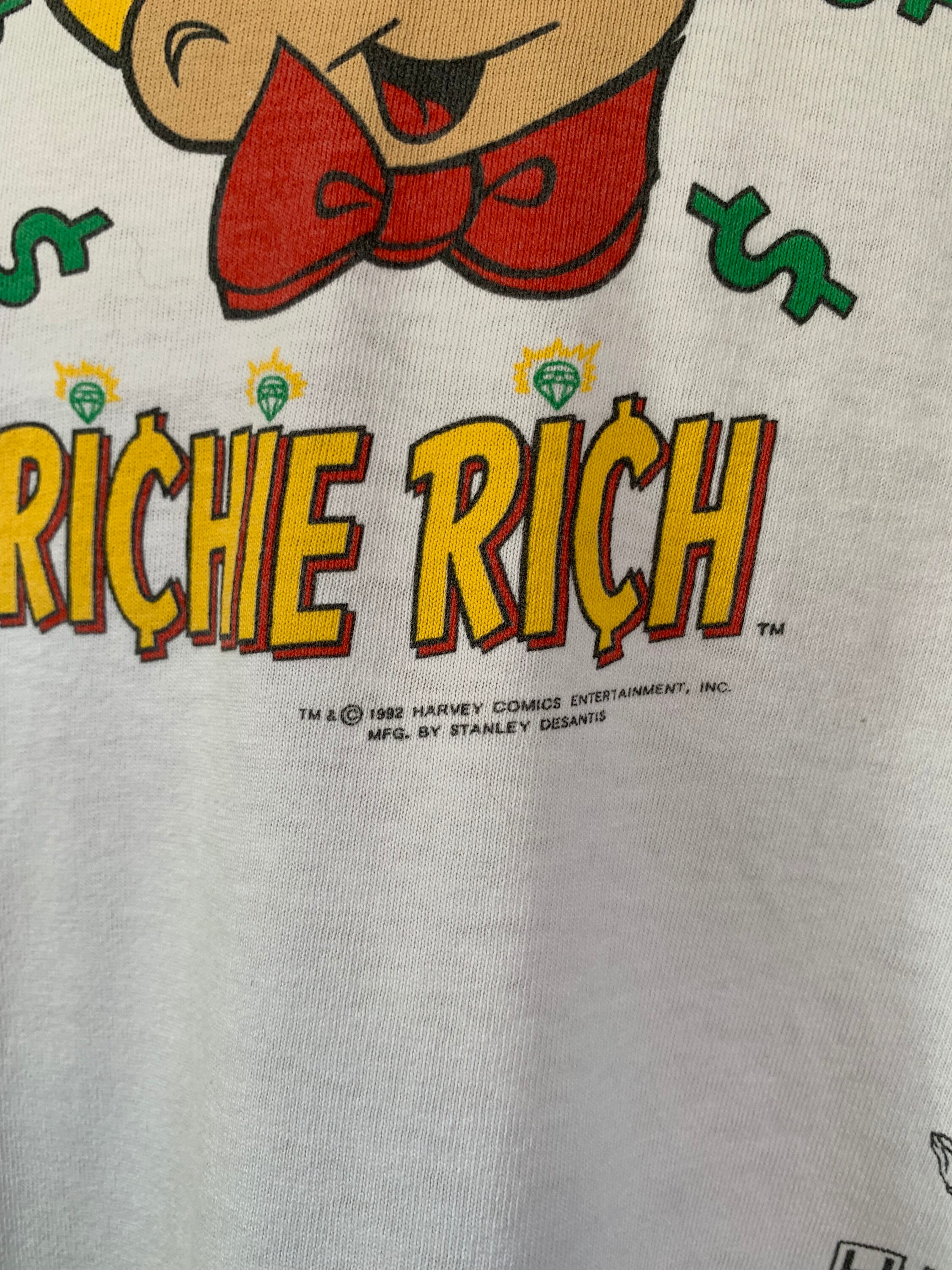 90年代のヴィンテージ リッチー・リッチ・ハーヴェイ コミック Tシャツ 