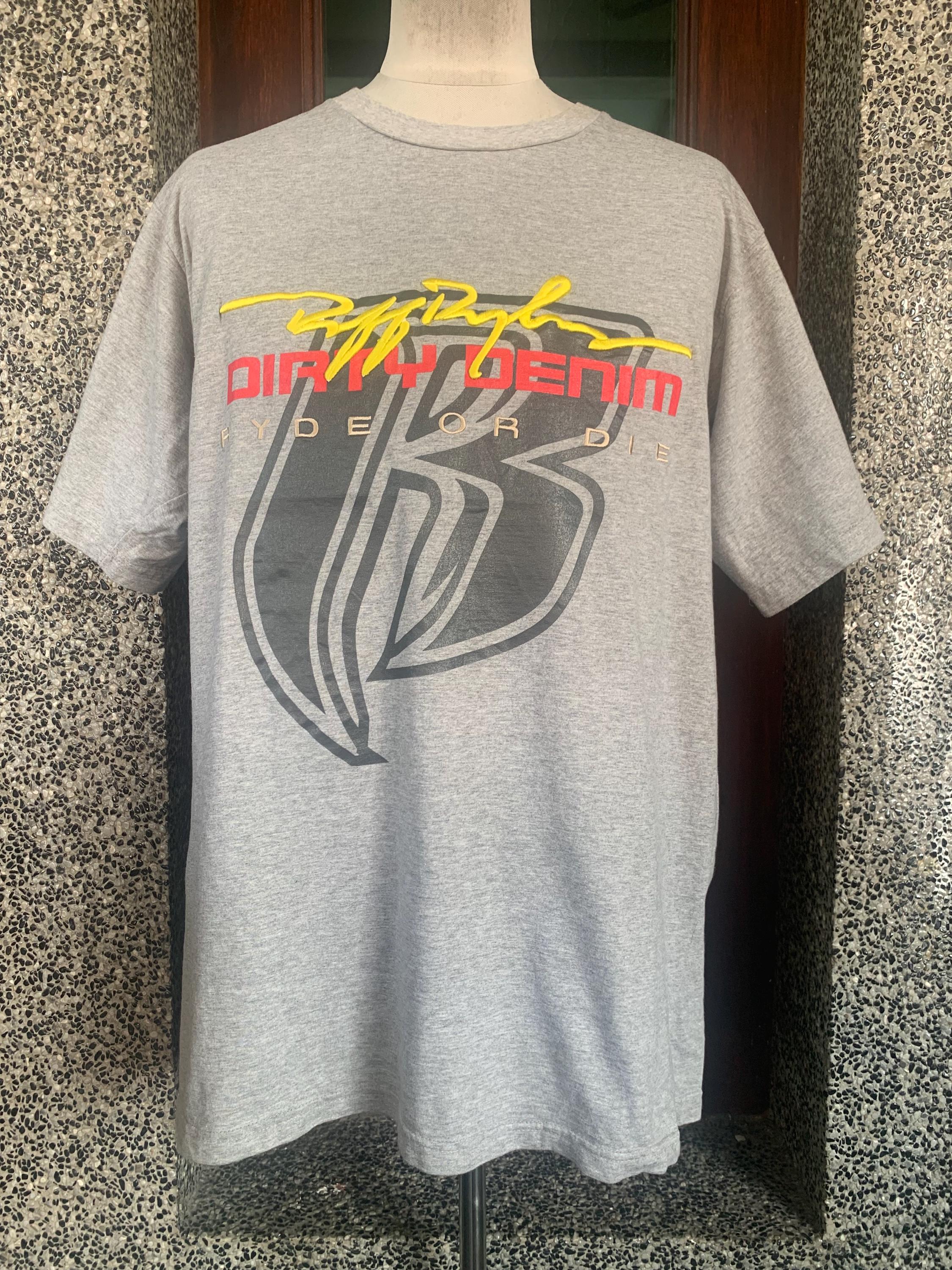 Dirty Denim Ruff Ryders シャツ Vintage DMX Ruff Ryders Dirty Denim Black Long sleeve T