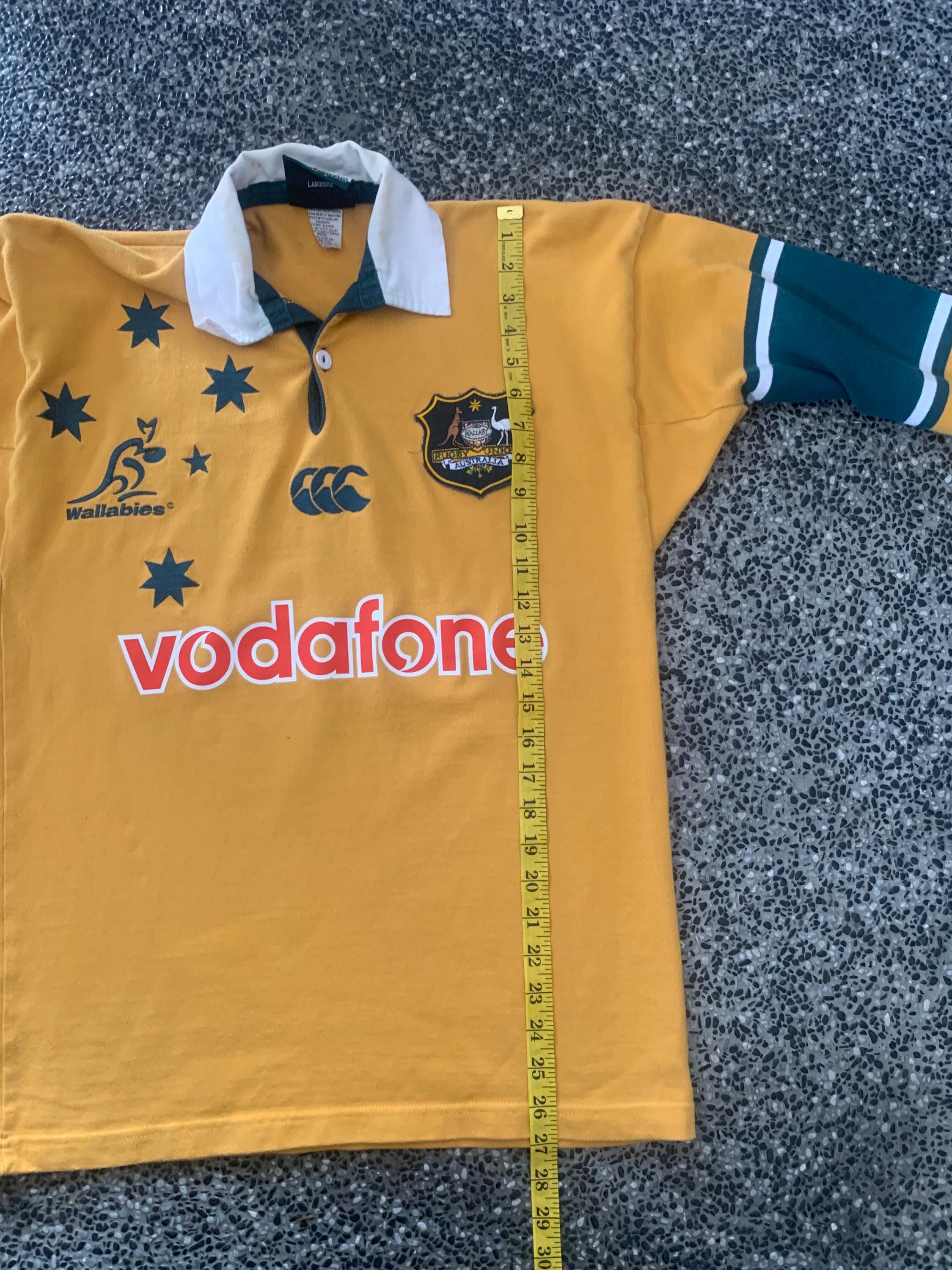 Vintage Canterbury Australia Rugby Wallabies Vodafone Long