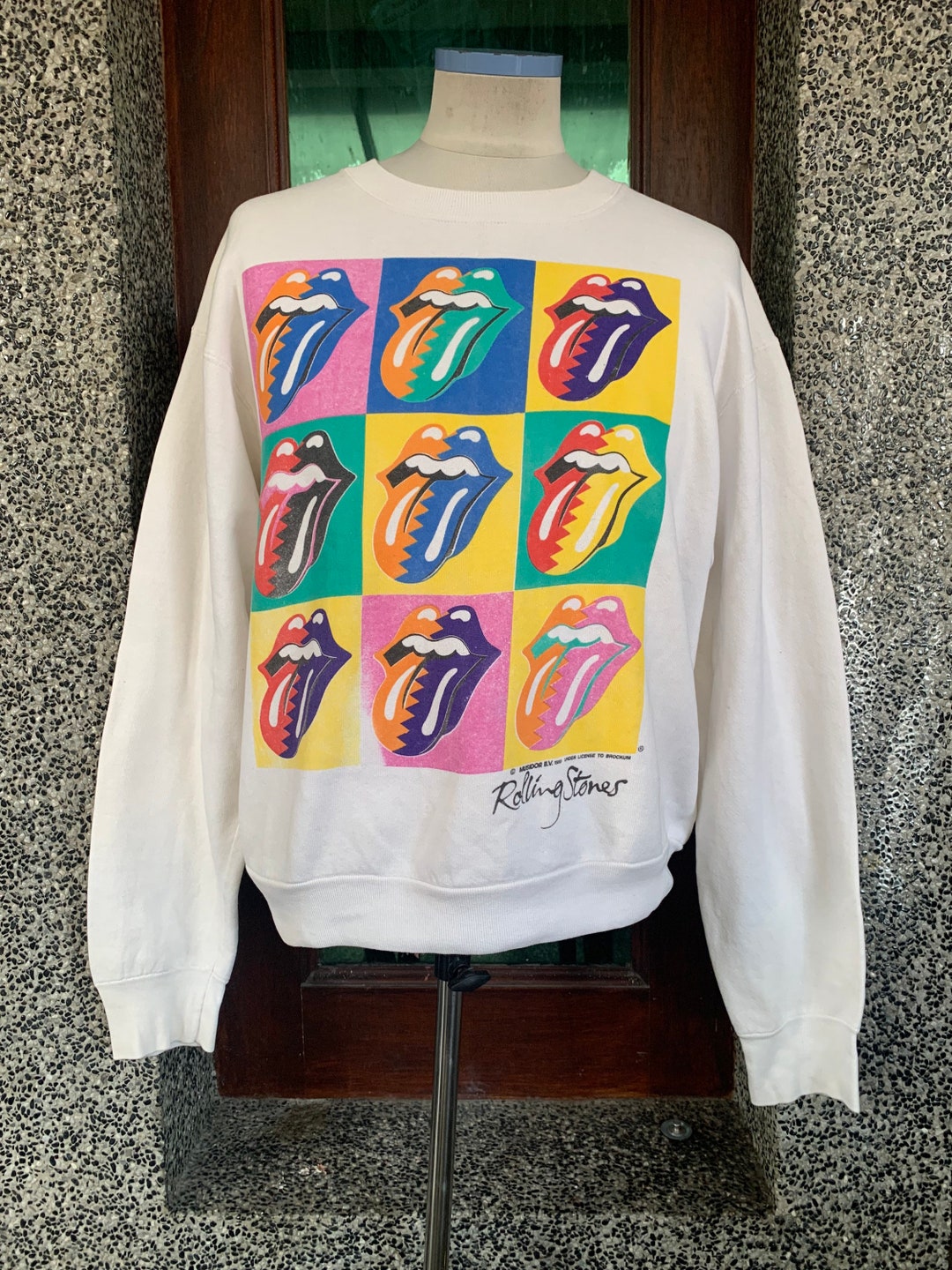 Vintage Rolling Stones knitted off the shoulder sweater 💗 main image 0