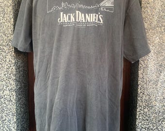 80s Jack Daniel's Old No. 7 Tシャツ グレー 80's Jack Daniels Tennessee Whiskey Vintage Tee Shirt T-shirt - Etsy