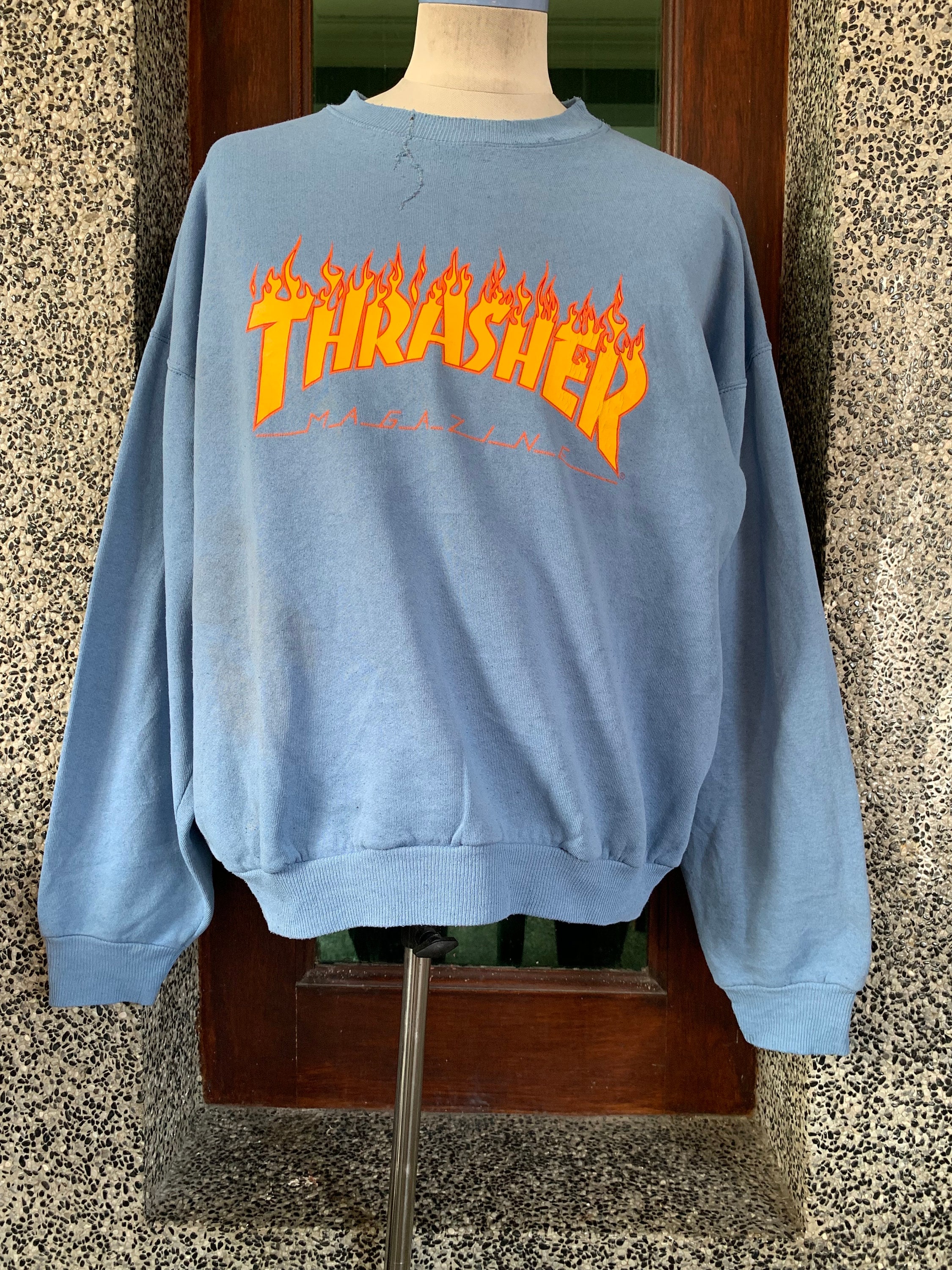 Baby blue thrasher hoodie 2025