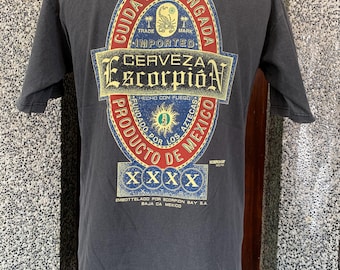 Rare!! Vintage 90's SCORPION BAY Baja California Big Graphic Surf