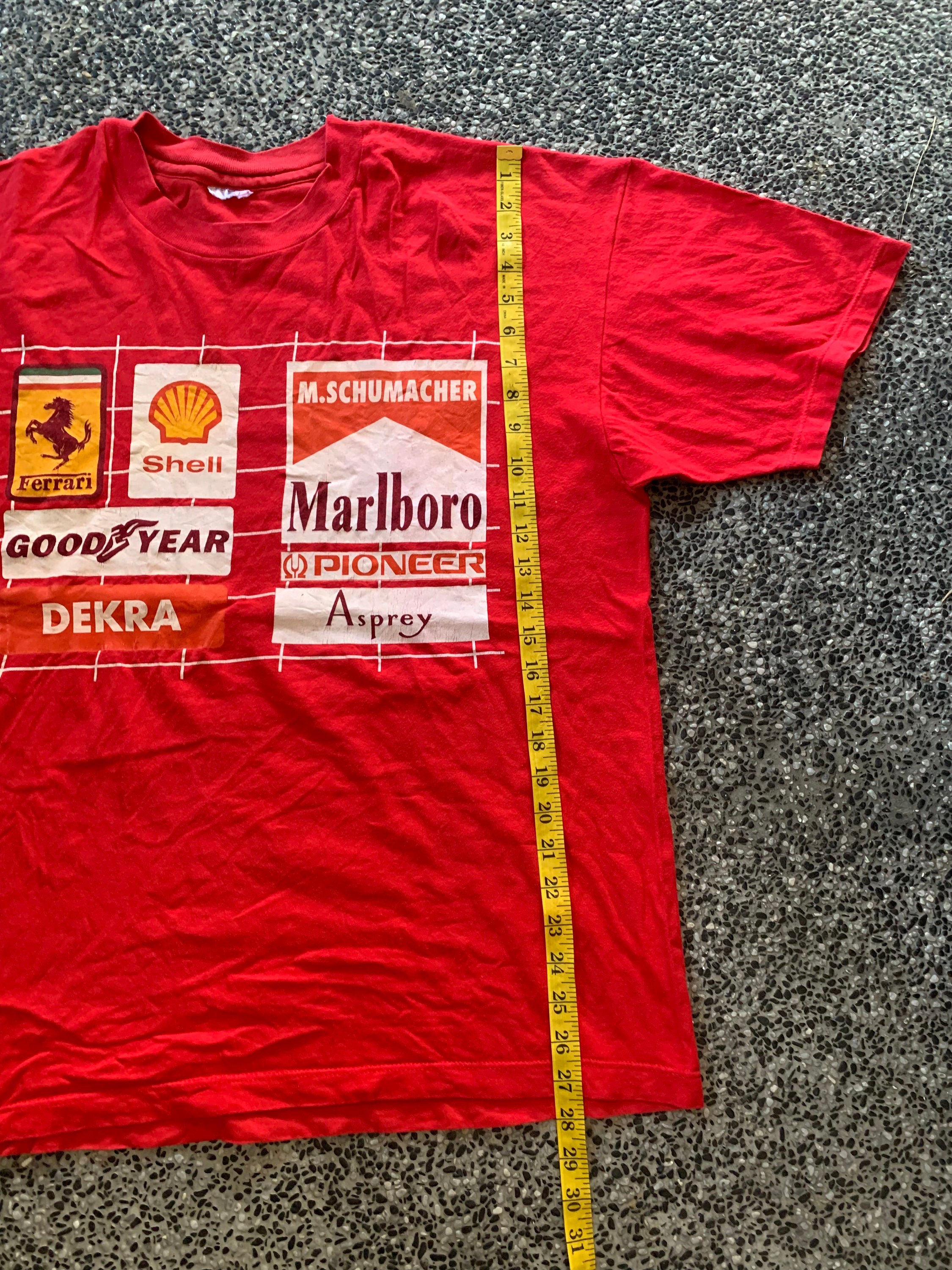 T-shirt Vintage Michael Schumacher F1 Années 90 – Blanc – Taille M – Neuf Avec étiquettes