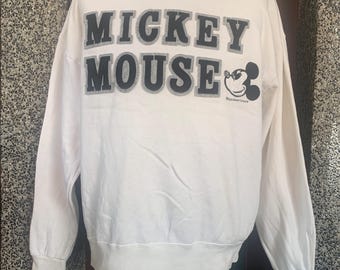 Vintage 90s Mickey Mouse Walt Disney Embroidered Sweatshirt