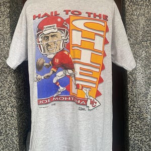 Vintage 90s Joe Montana Kansas City Chiefs NFL Salem T shirt