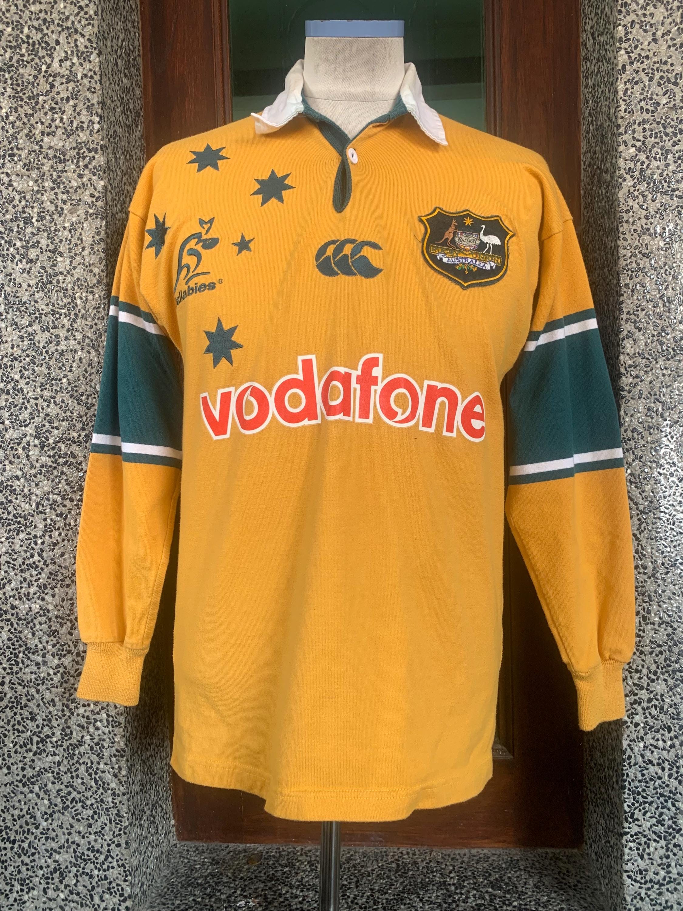 Vintage Canterbury Australia Rugby Wallabies Vodafone Long