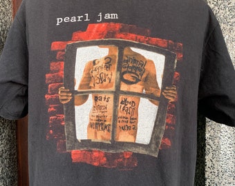 Vintage 90s Pearl Jam Window Pain Rock Band T Shirt - Etsy Vintage 90s Pearl Jam Window Pain Rock Band T Shirt - Etsy