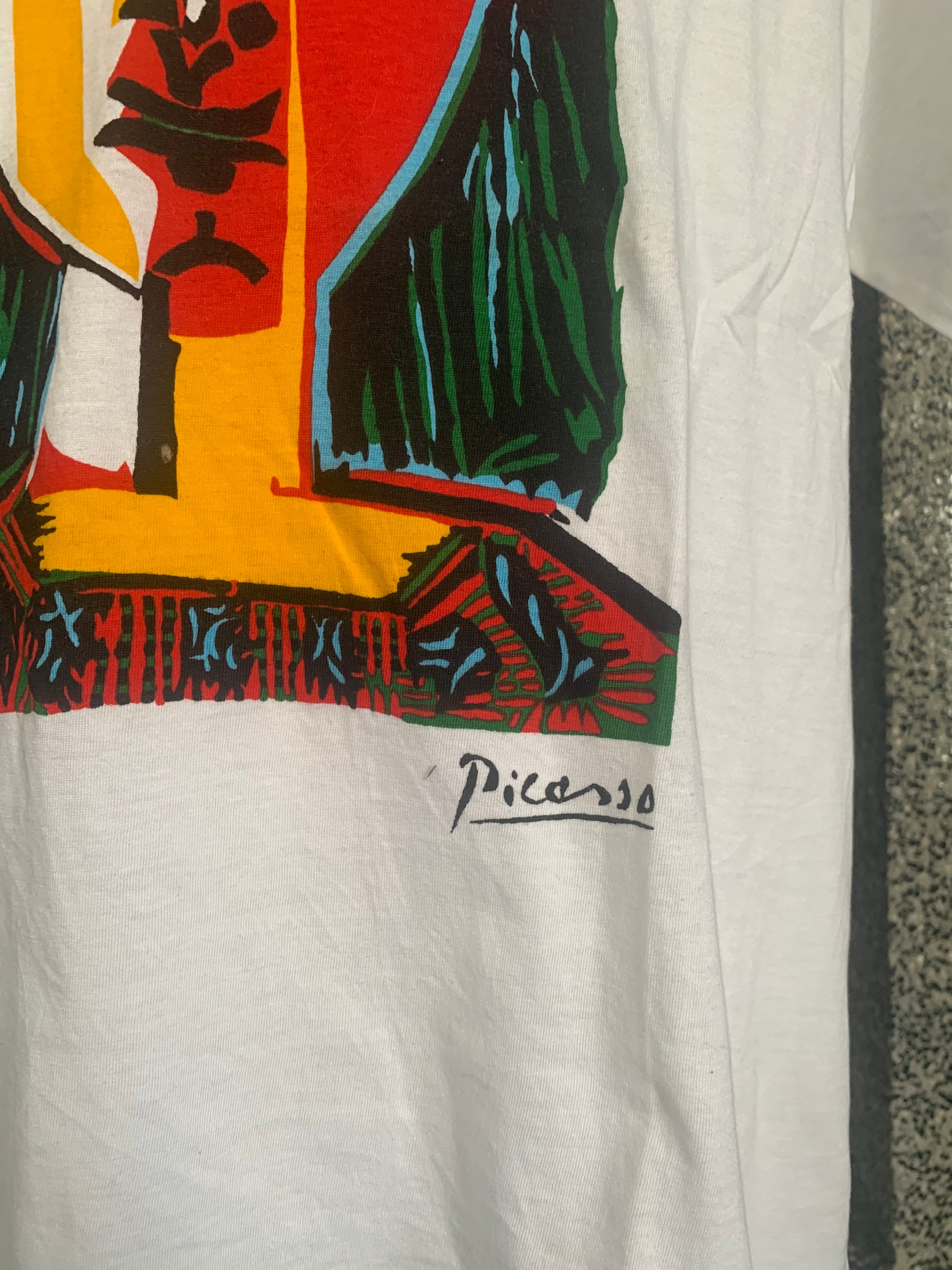 Vintage 90s Pablo Picasso Art T Shirt Multicolor / Vincent