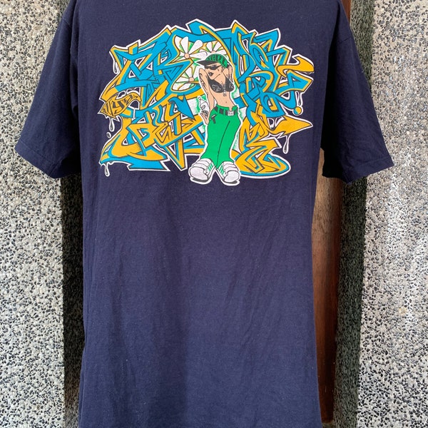 Vintage 90s Tribal Gear Graffiti Streetwear T shirt