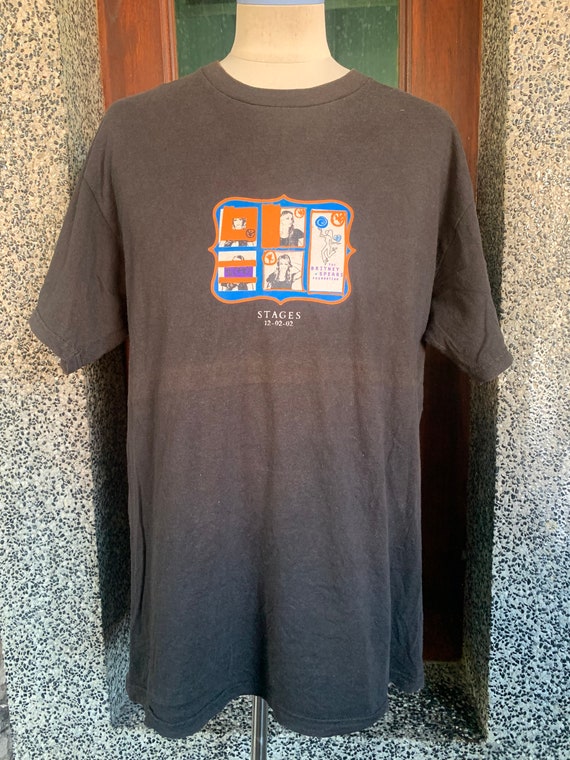 ヴィンテージ 2002 ブリトニー・スピアーズ Stages 12/02/02 Tシャツ
