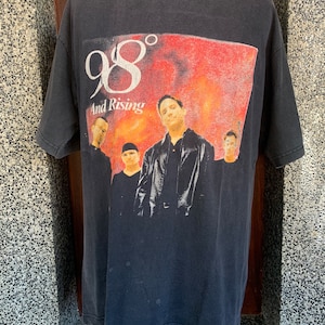 Vintage 98 Degrees And Rising Heat It Up Tour T shirt