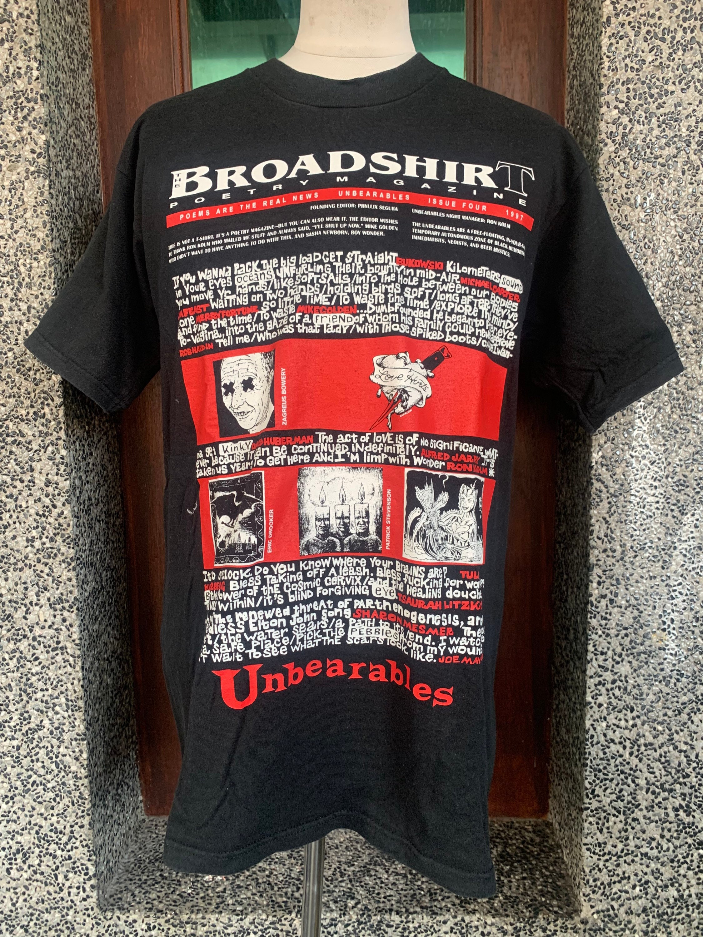 Vintage Broadshirt Poetry Magazine T-shirt - Eric Drooker Art - Etsy