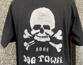 OLD DOG TOWN T-shirt Skull柄 Authentic Vintage Dogtown Skateboard Skull Shirt Made in