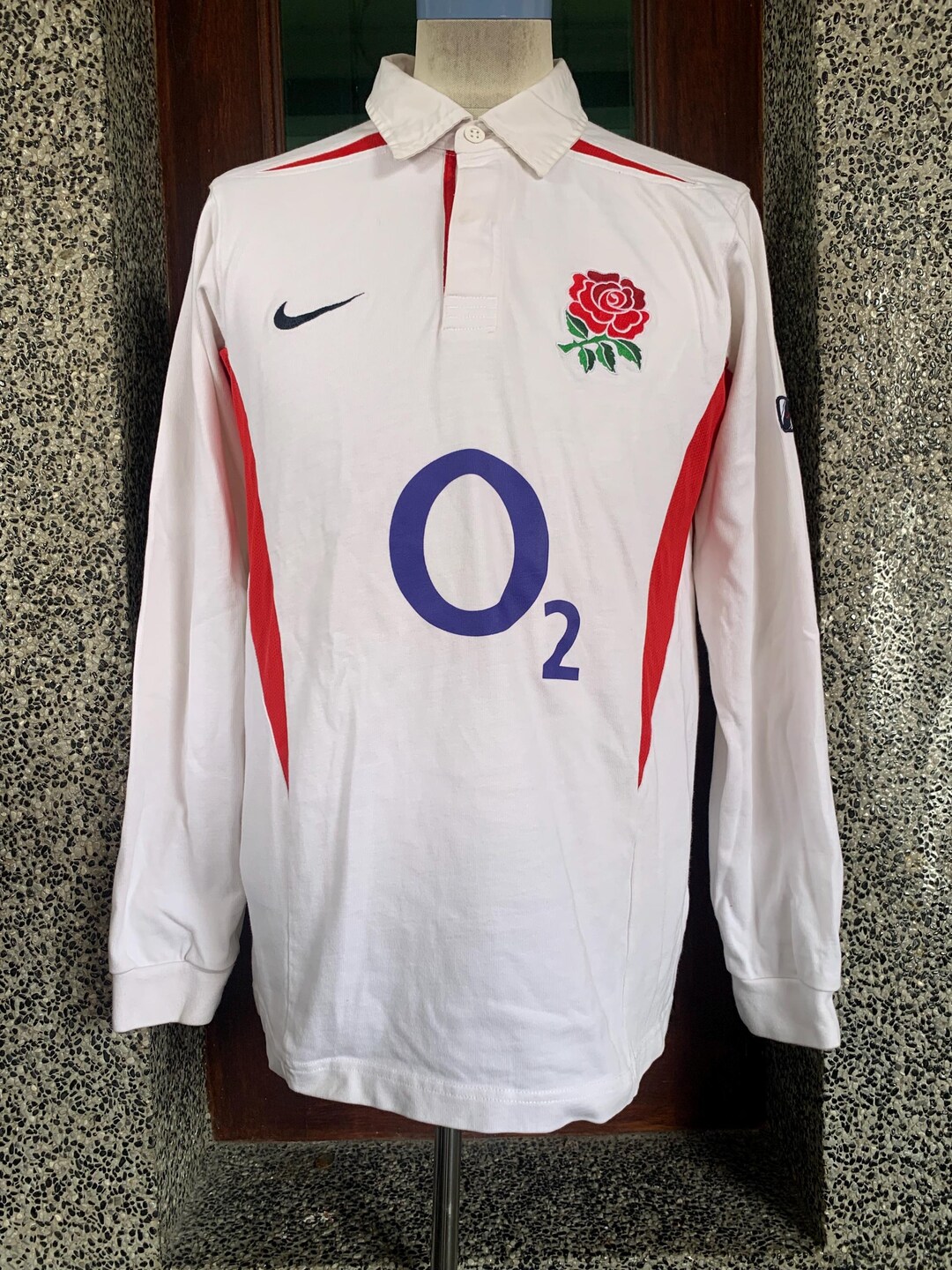 Vintage England Rugby Long Sleeve Shirt Jersey Etsy