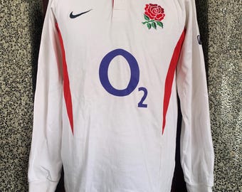 Vintage England Rugby Long Sleeve Shirt Jersey