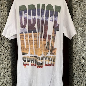 Camiseta vintage de la gira mundial de Bruce Springsteen de los años 90