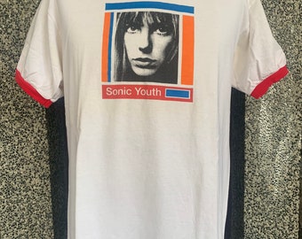 Vintage 90s Sonic Youth Rock Band Ringer T shirt
