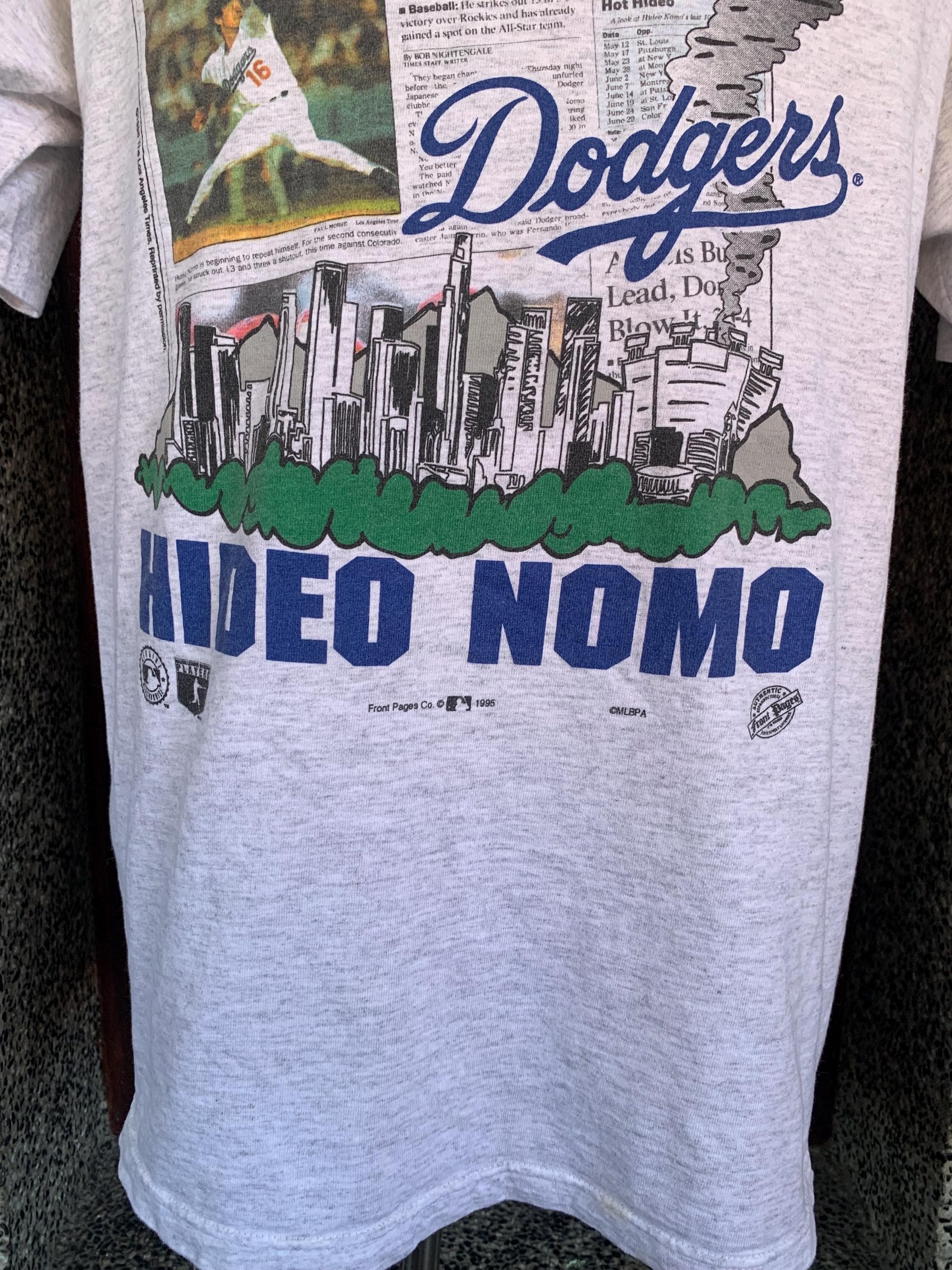 Vintage 90s Dodgers MLB Front Pages Hideo Nomo Tornado T Shirt - Etsy