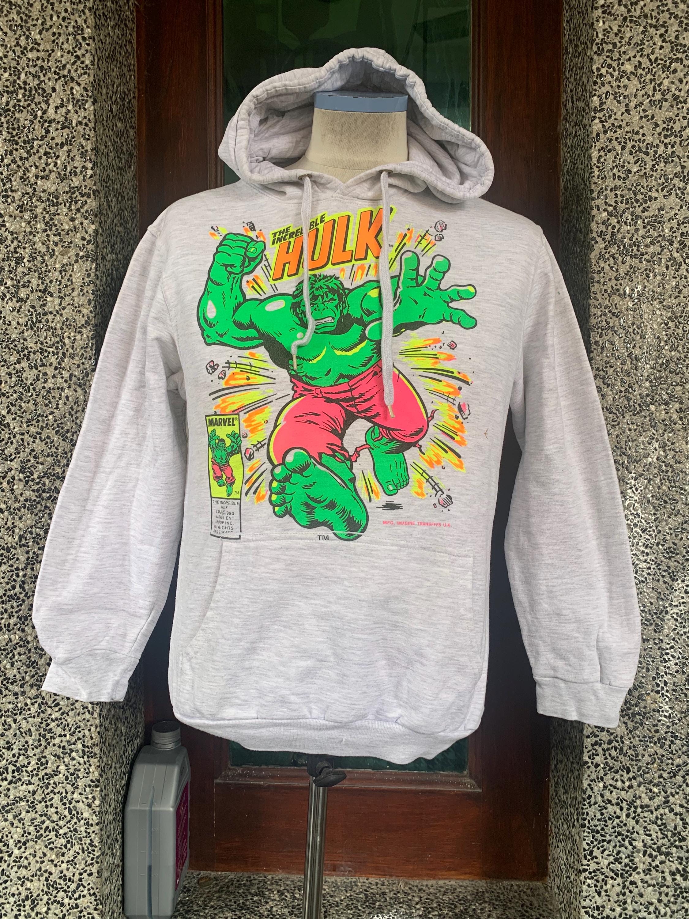 Marvel Men's HULK TEXT Hoodie, (Black Blk), Small (Size:Small