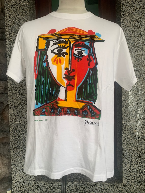 Vintage 90s Pablo Picasso Art T Shirt Multicolor / Vincent