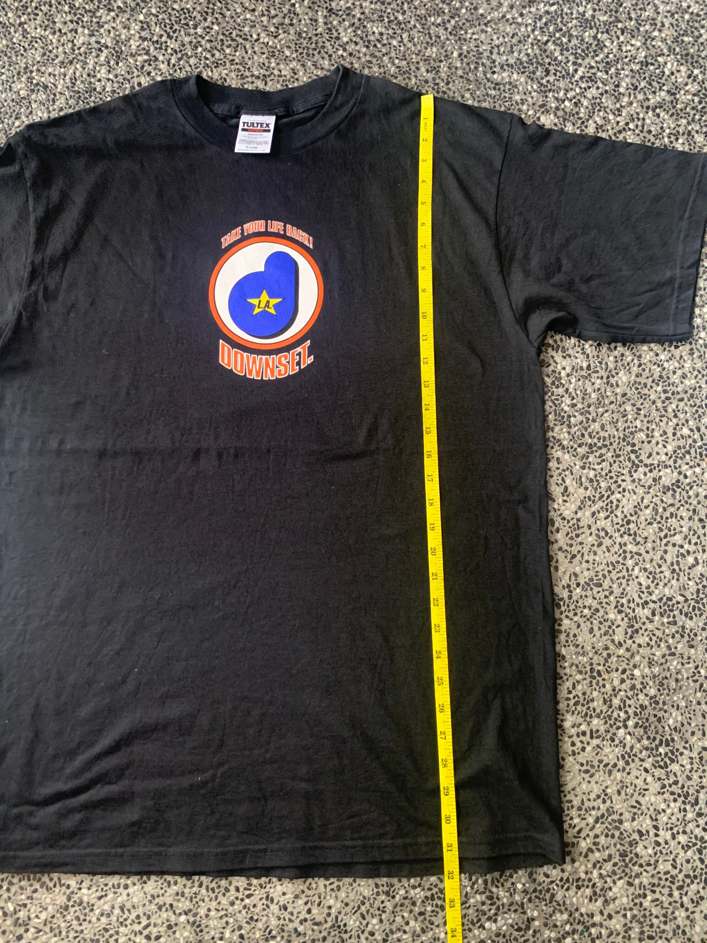 downset. Tシャツ 黒　90年代当時物　NYHC downset. Tシャツ 黒 90年代当時物 NYHC ヴィンテージ 90 年代 Chain