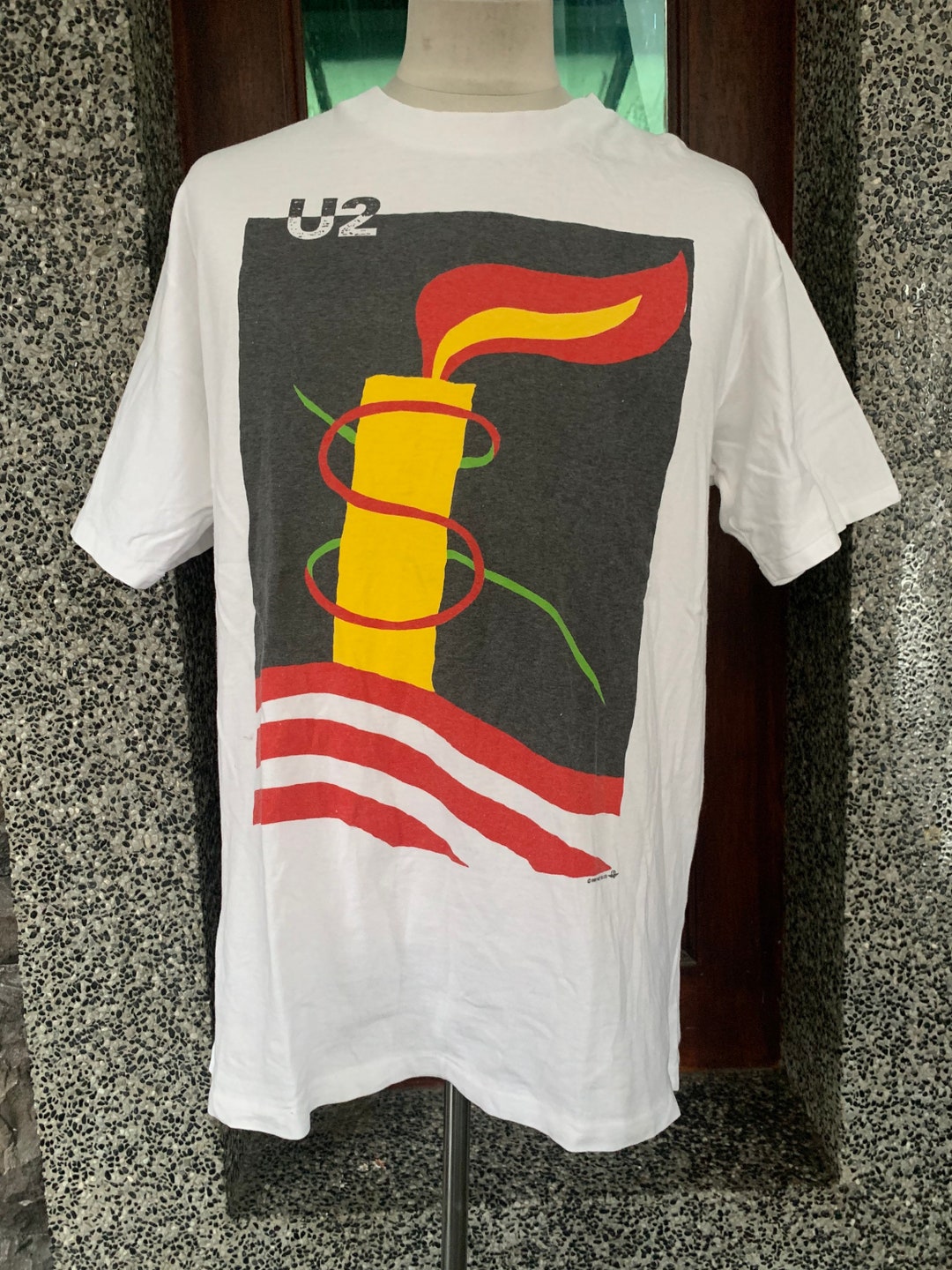 希少 注文 80s U2 ヴィンテージ バンドTシャツ LOVE TOWN 当時物