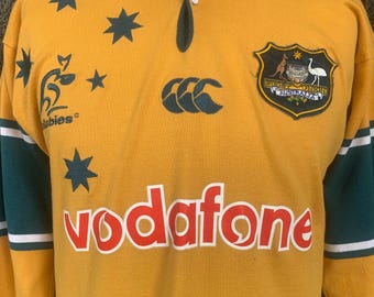Vintage Canterbury Australia Rugby Wallabies Vodafone Long