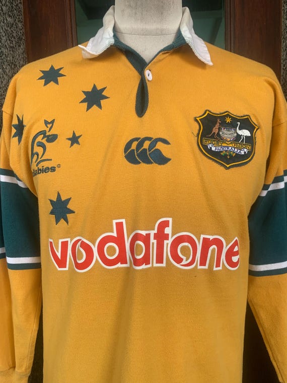 Vintage Canterbury Australia Rugby Wallabies Vodafone Long