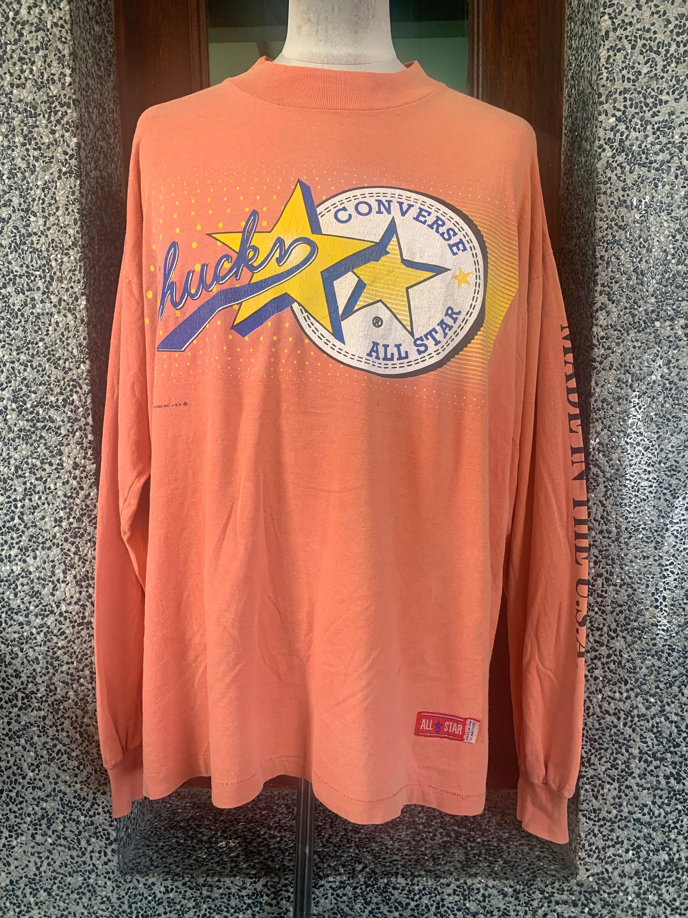 Vintage 90s Converse All Star Chucks Long Sleeve T Shirt - Etsy
